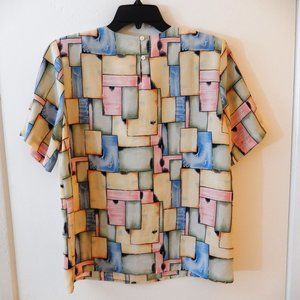 Kathy Ike Vintage Pastel Top Size Medium